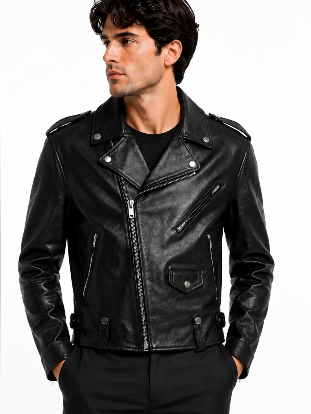 Rare Givenchy Save Our Souls Leather Biker Moto Jacket 54 XL NWT
